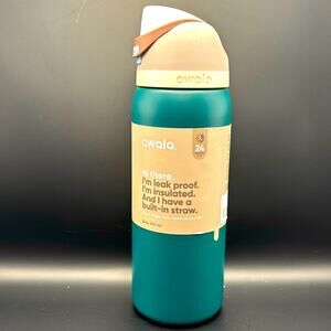 Owala FreeSip 32 oz Stainless Steel Water Bottle Serene Evergreen New